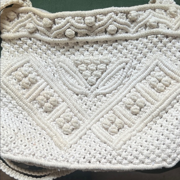 Vintage Macrame Zipper Purse Made In People's Republic Of China - Picture 2 of 12
